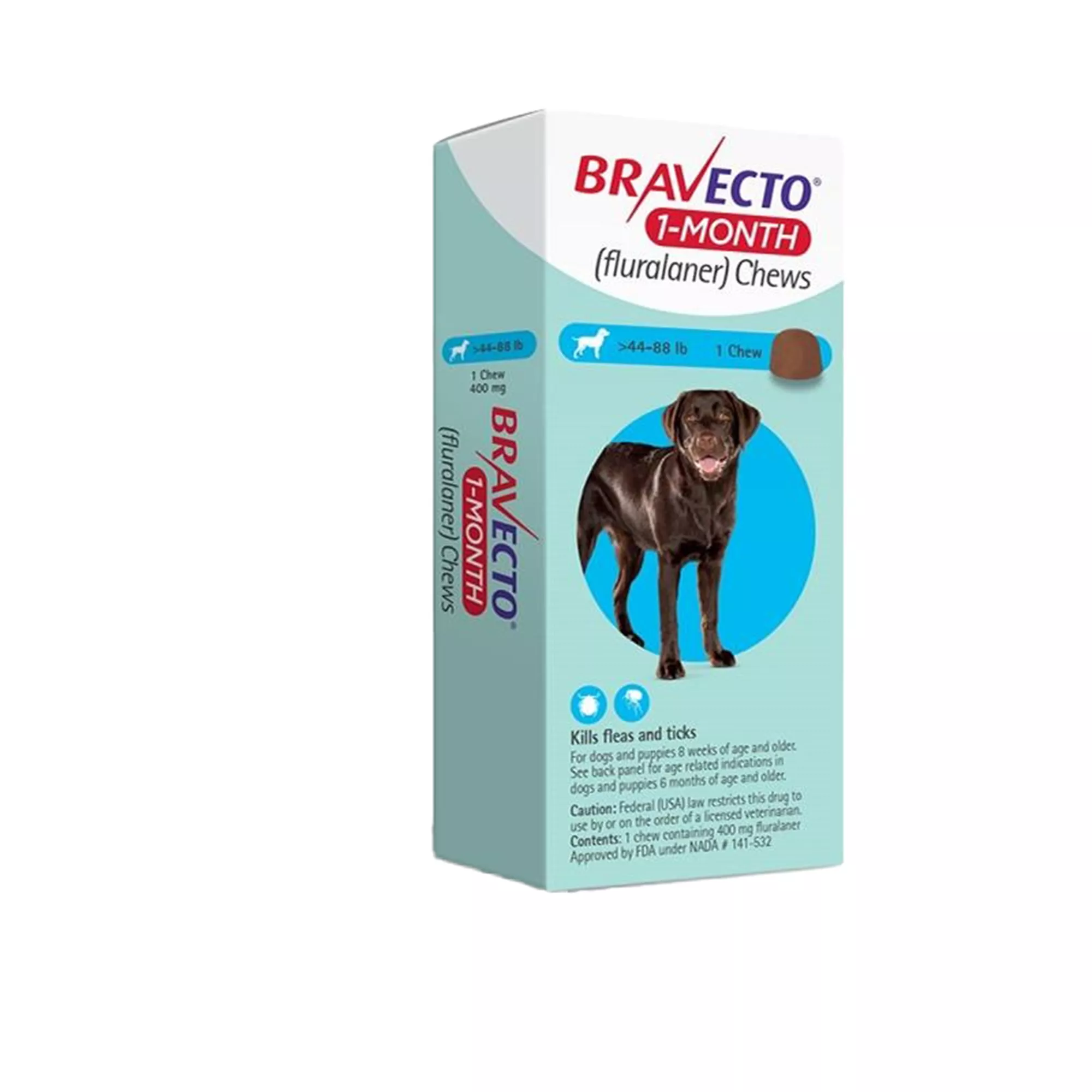 Bravecto Chewable Tablet - 1 Chewable 1 Month Acting