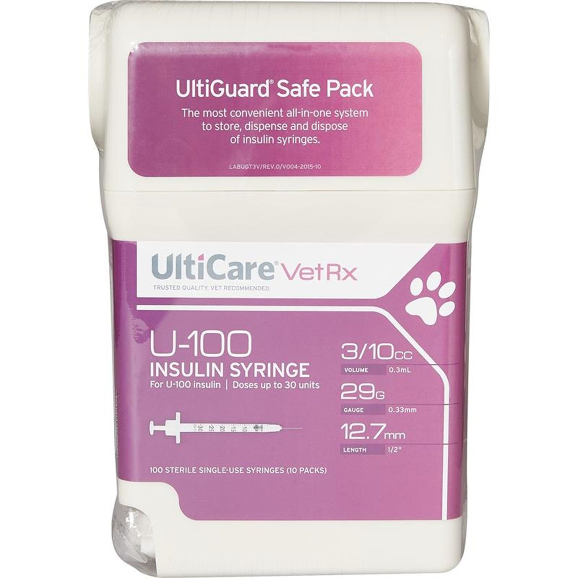 Ultiguard U 100 Insulin Syringes 29g Sharps Box Of 100 Needle 1 2 Inch Pharmacy Medical Supplies Petsmart