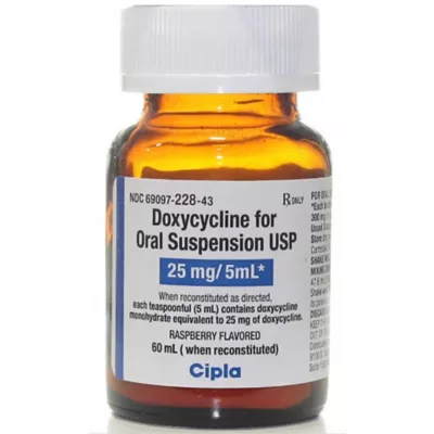 Product Doxycycline 25 mg per 5 ml Oral Suspension, 60 ml