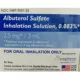 Product Albuterol 0.083% Inhalation Solution 2.5 mg x 3 ml