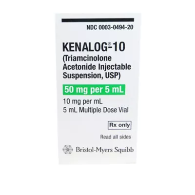 Product Kenalog 10, 50 mg/5 ml, 5 ml vial