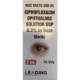 Product Ciprofloxacin Ophthalmic Solution 0.3%
