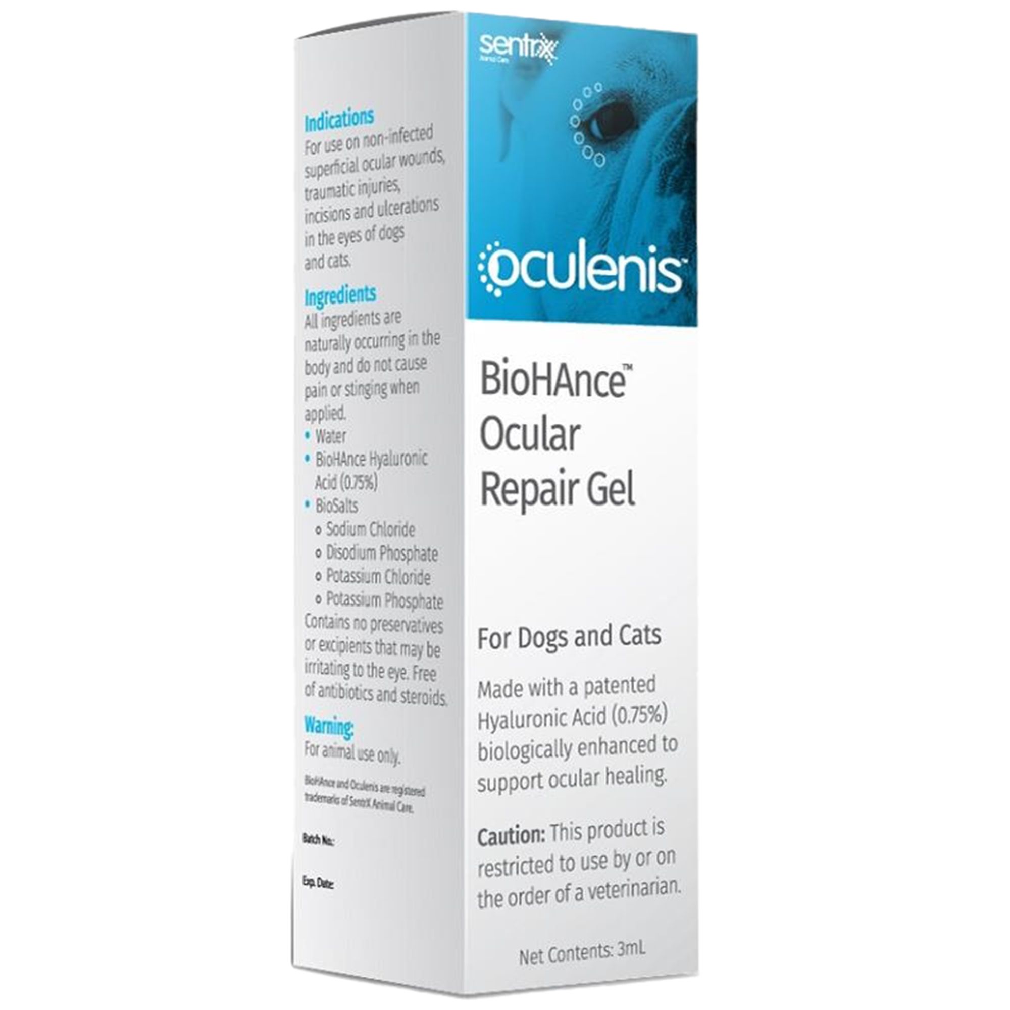 Oculenis BioHAnce Ocular Repair Gel for Dogs and Cats 3 ml