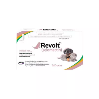 Product Revolt (selamectin) Topical for Puppies or Kittens up to 5 lbs, 3 Month Supply