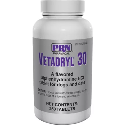 Product Vetadryl (Diphenhydramine HCl) Tablets for Dogs & Cats 30 mg