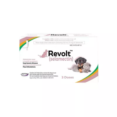 Product Revolt (selamectin) Topical for Kittens and Puppies up to 5 lbs, 3 Month Supply