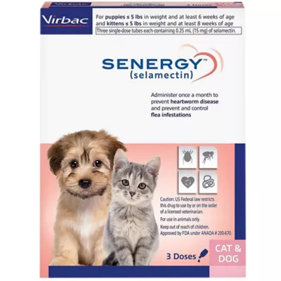 Product Senergy (selamectin) Topical for Puppies and Kittens Up to 5 lbs, 3 doses