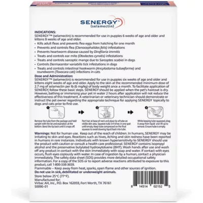 Product Senergy (selamectin) Topical for Puppies and Kittens Up to 5 lbs, 3 doses