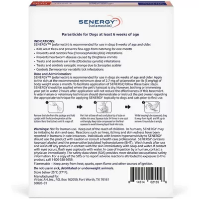 Product Senergy (selamectin) Topical for Dogs 20.1 - 40 lbs, 3 doses