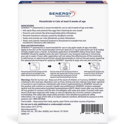 Product Senergy (selamectin) Topical for Cats 5.1 - 15 lbs, 3 doses