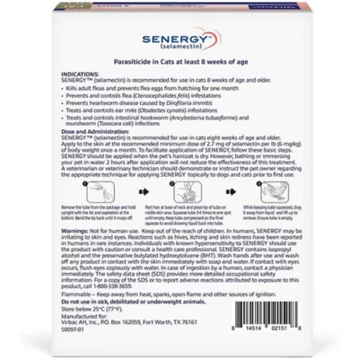 Product Senergy (selamectin) Topical for Cats 15.1 - 22 lbs, 3 doses