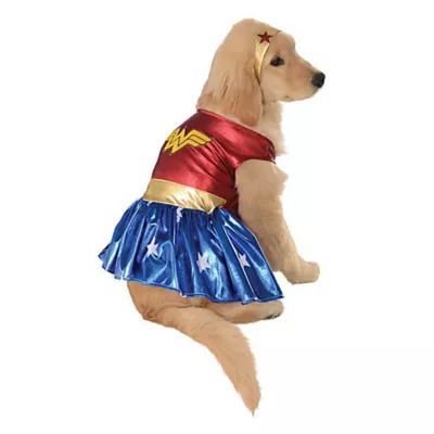 Rubie's Pet Shop Halloween Wonder Woman Deluxe Dog & Cat Costume - Image 1