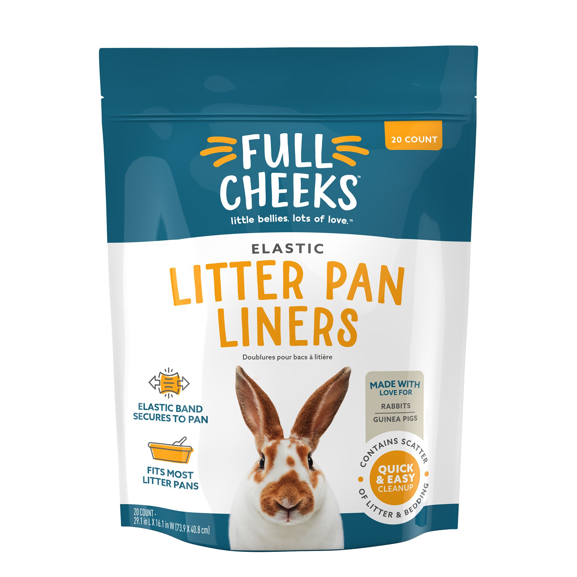 Full Cheeks Small Pet Elastic Litter Pan Liners