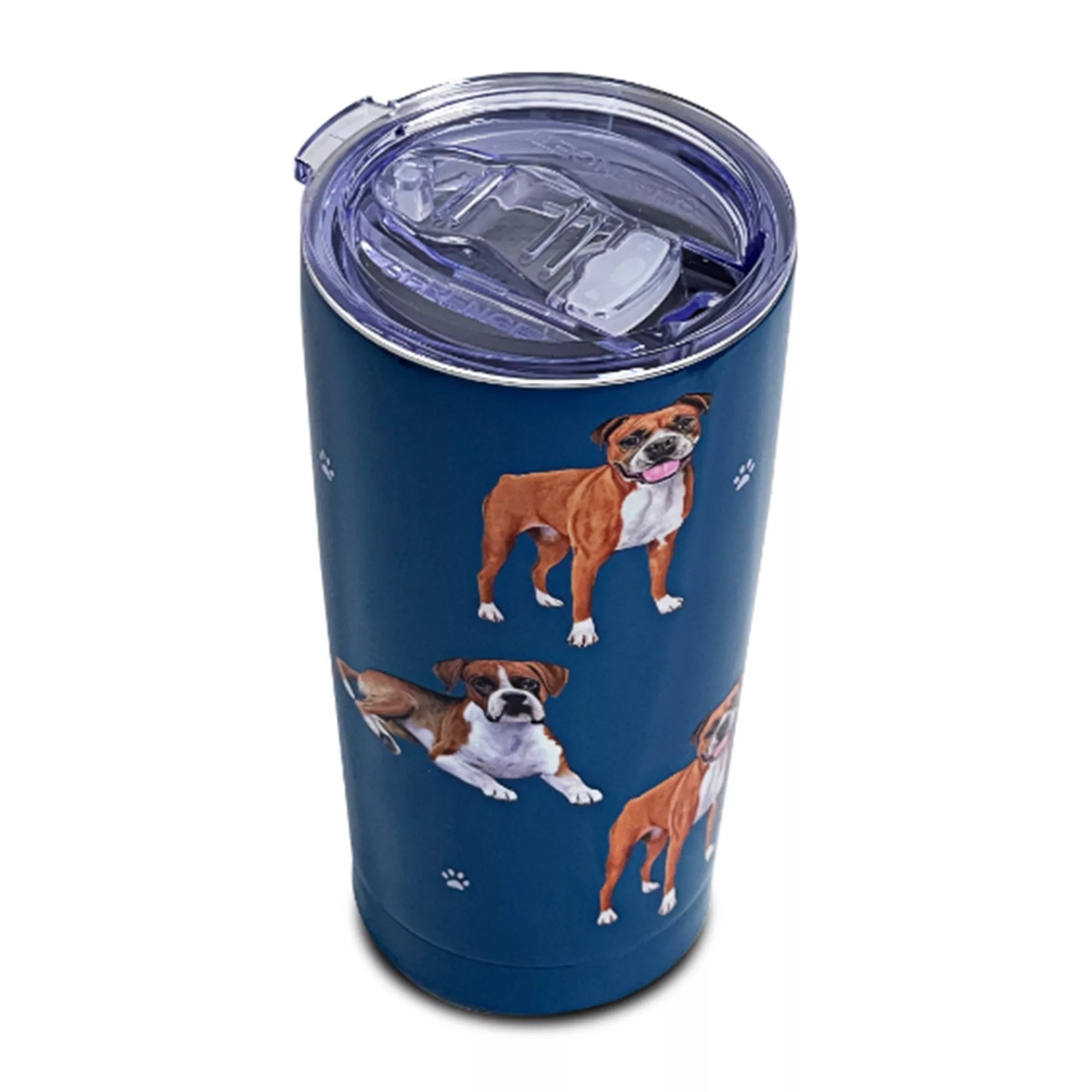 E&S Pets Boxer Serengeti Tumbler Travel Mug for People