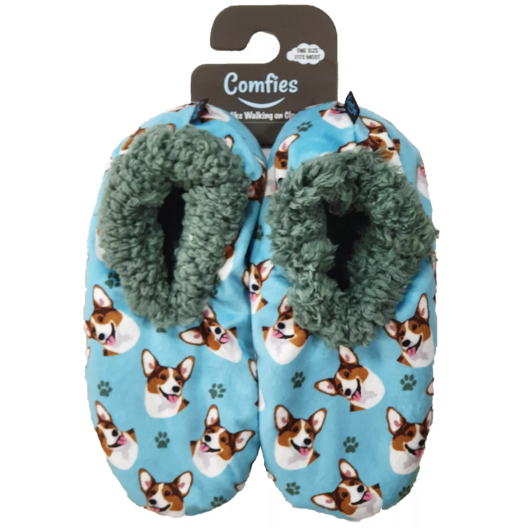 E&S Pets Welsh Corgi Slippers for People