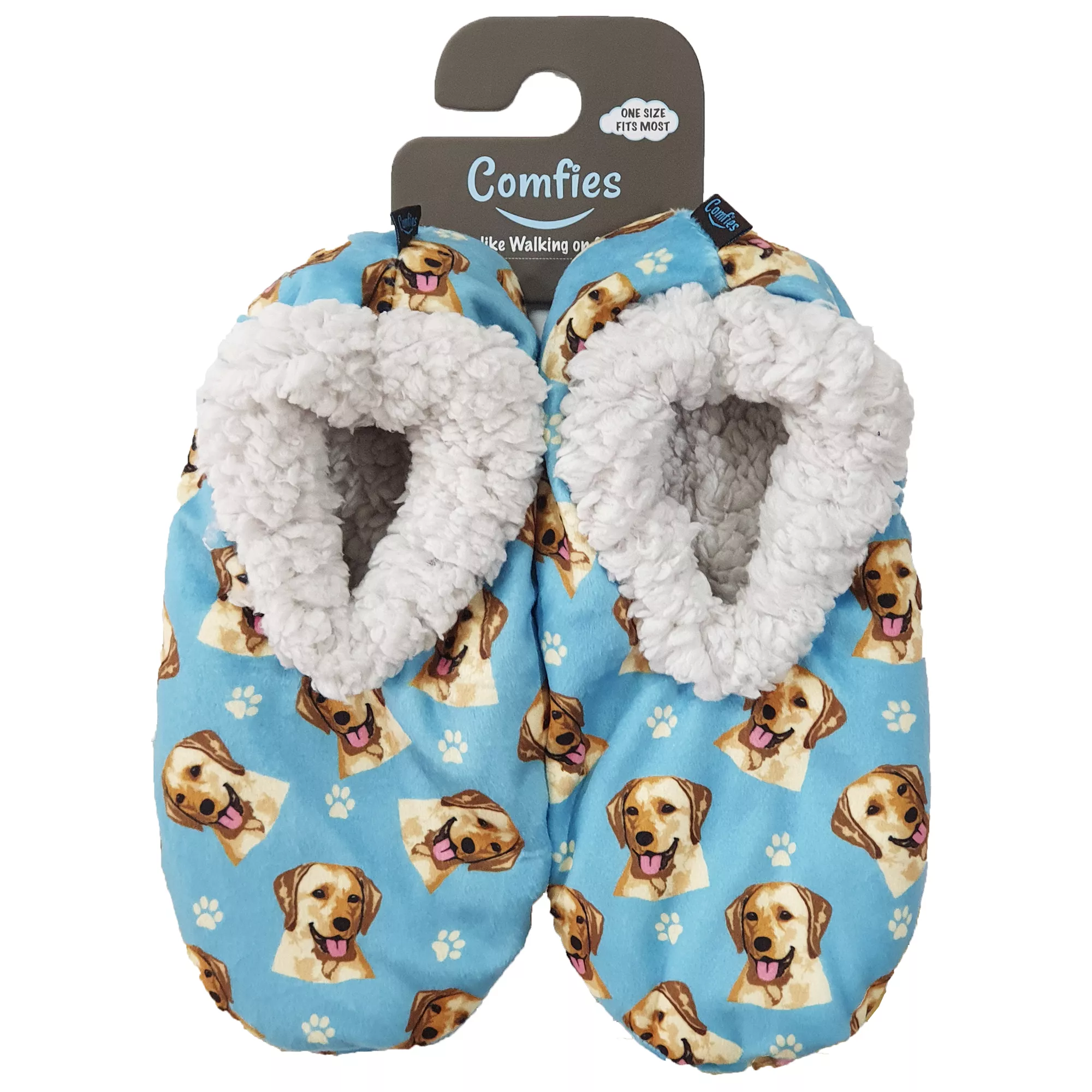 E&S Pets Yellow Labrador Slippers for People