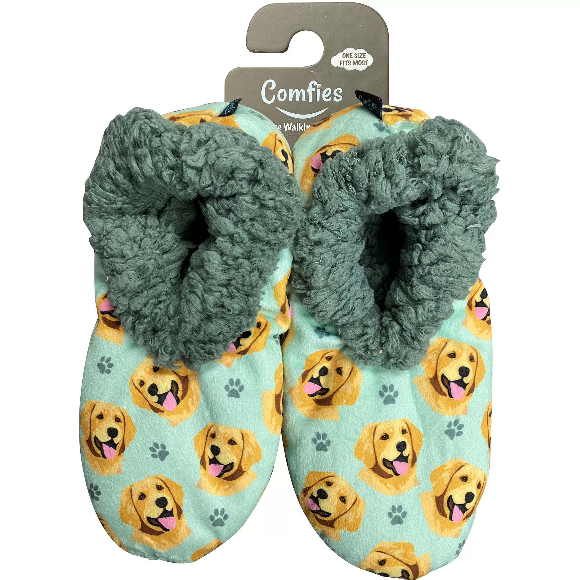 E&S Pets Golden Retriever Slippers for People