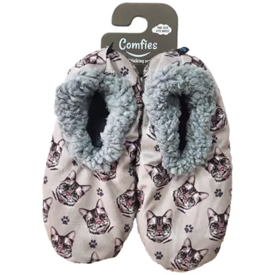 Product E&S Pets Silver Tabby Cat Slippers for People