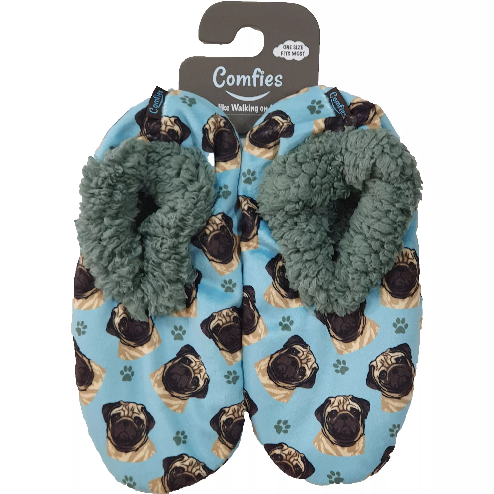 E&S Pets Pug Slippers for People