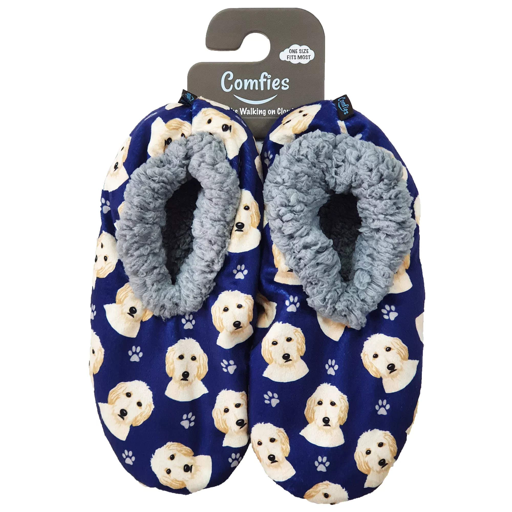 E&S Pets Goldendoodle Slippers for People