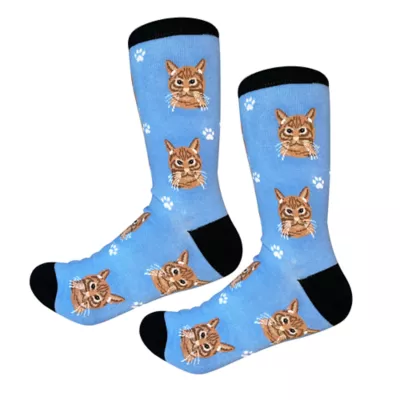 Product E&S Pets Orange Tabby Socks for People