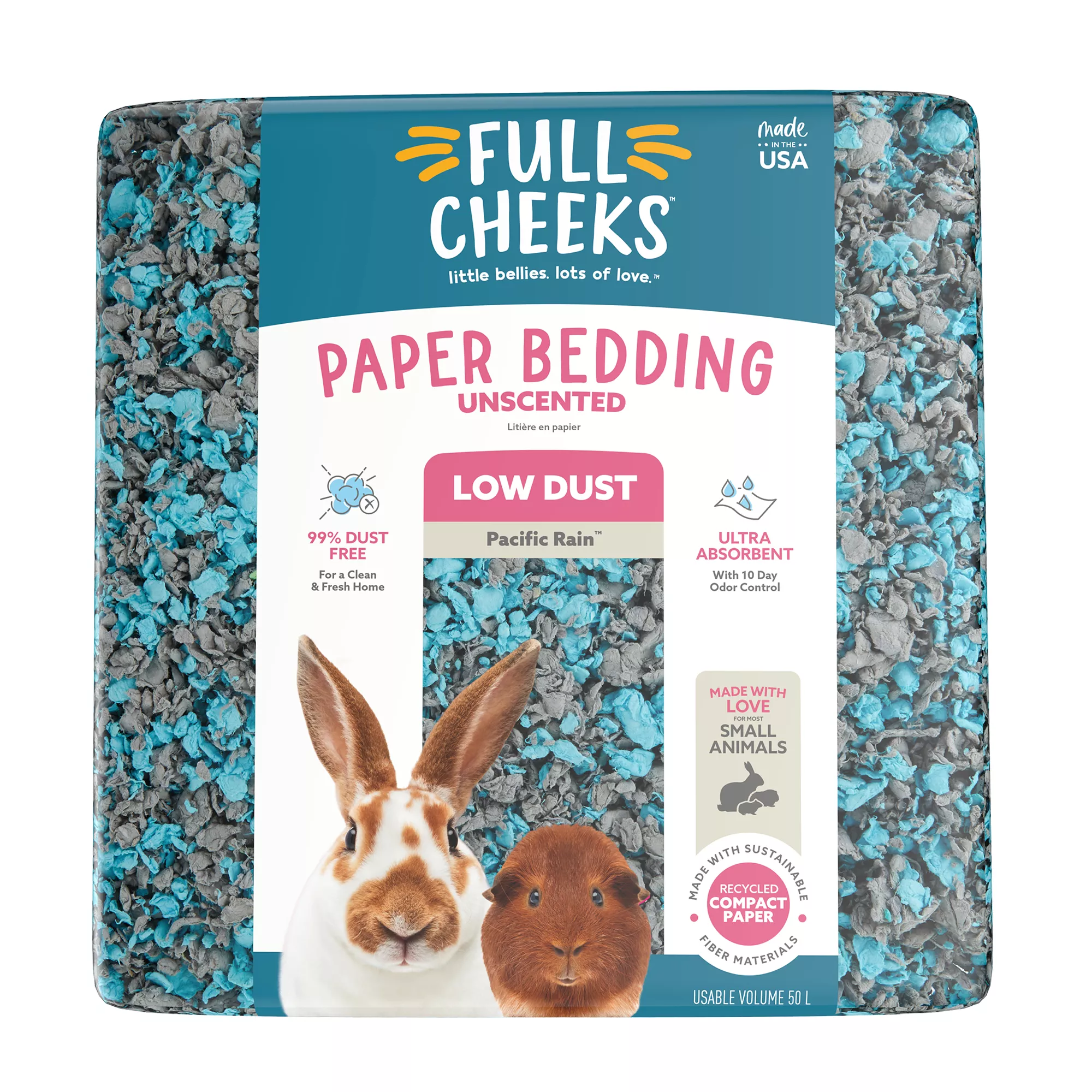 Full Cheeks&trade; Odor Control Small Pet Paper Bedding - Pacific Rain