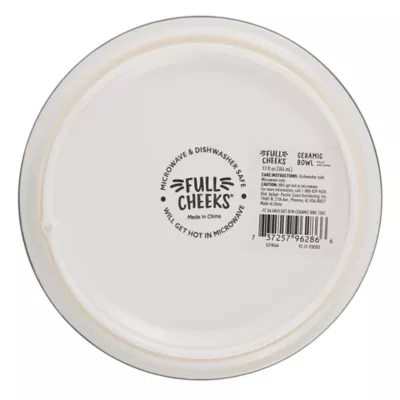 Product Full Cheeks™ Small Pet Grey Dot Ceramic Bowl
