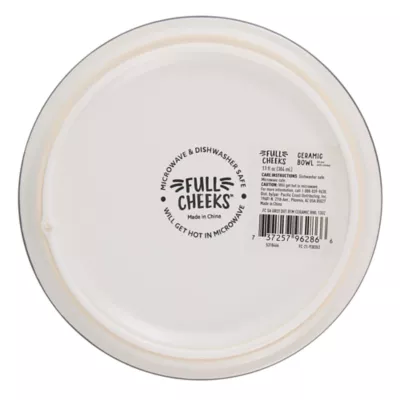 Product Full Cheeks™ Small Pet Grey Dot Ceramic Bowl