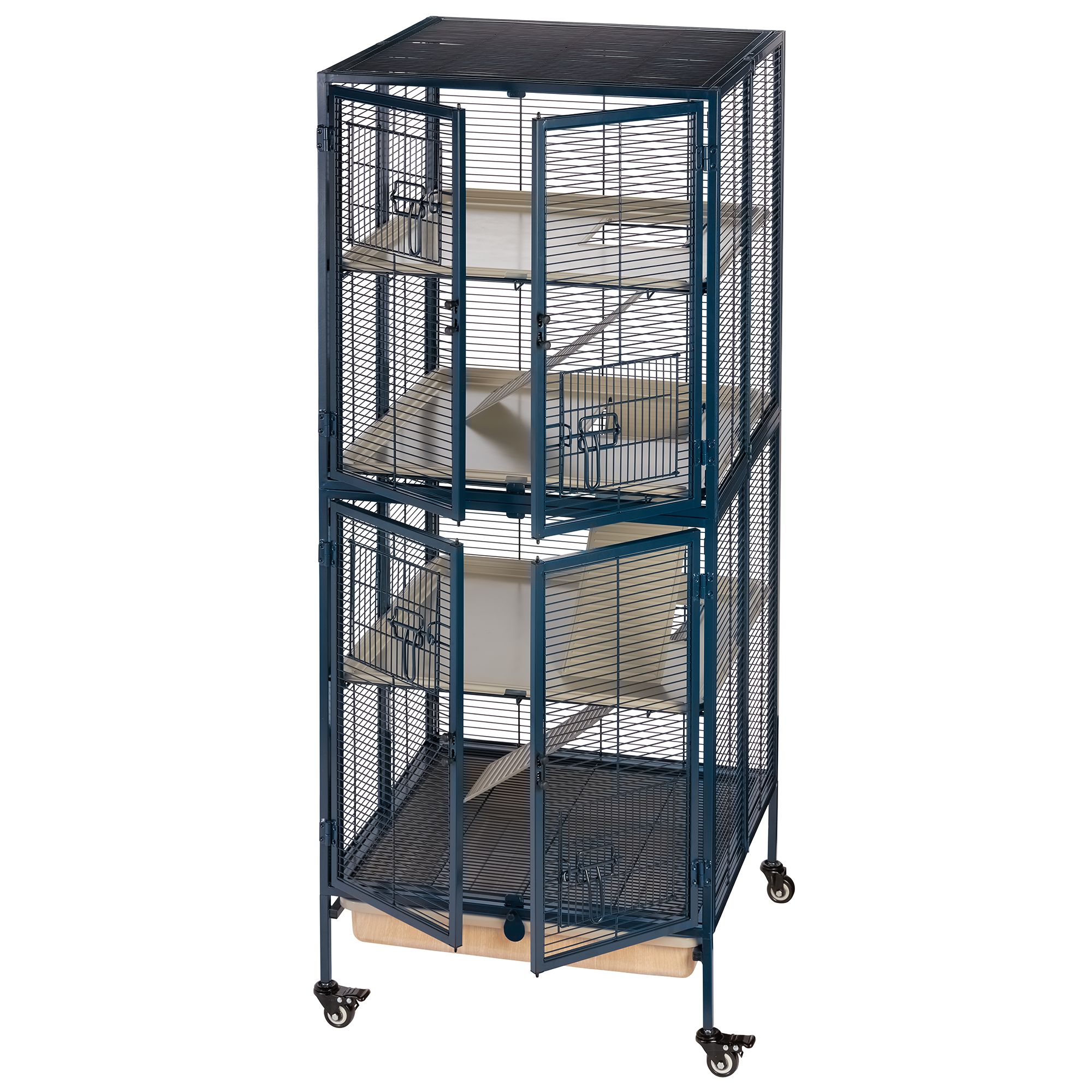 Full Cheeks™ 4 Story Small Pet Habitat - Includes Cage, Ramps, Shelves 