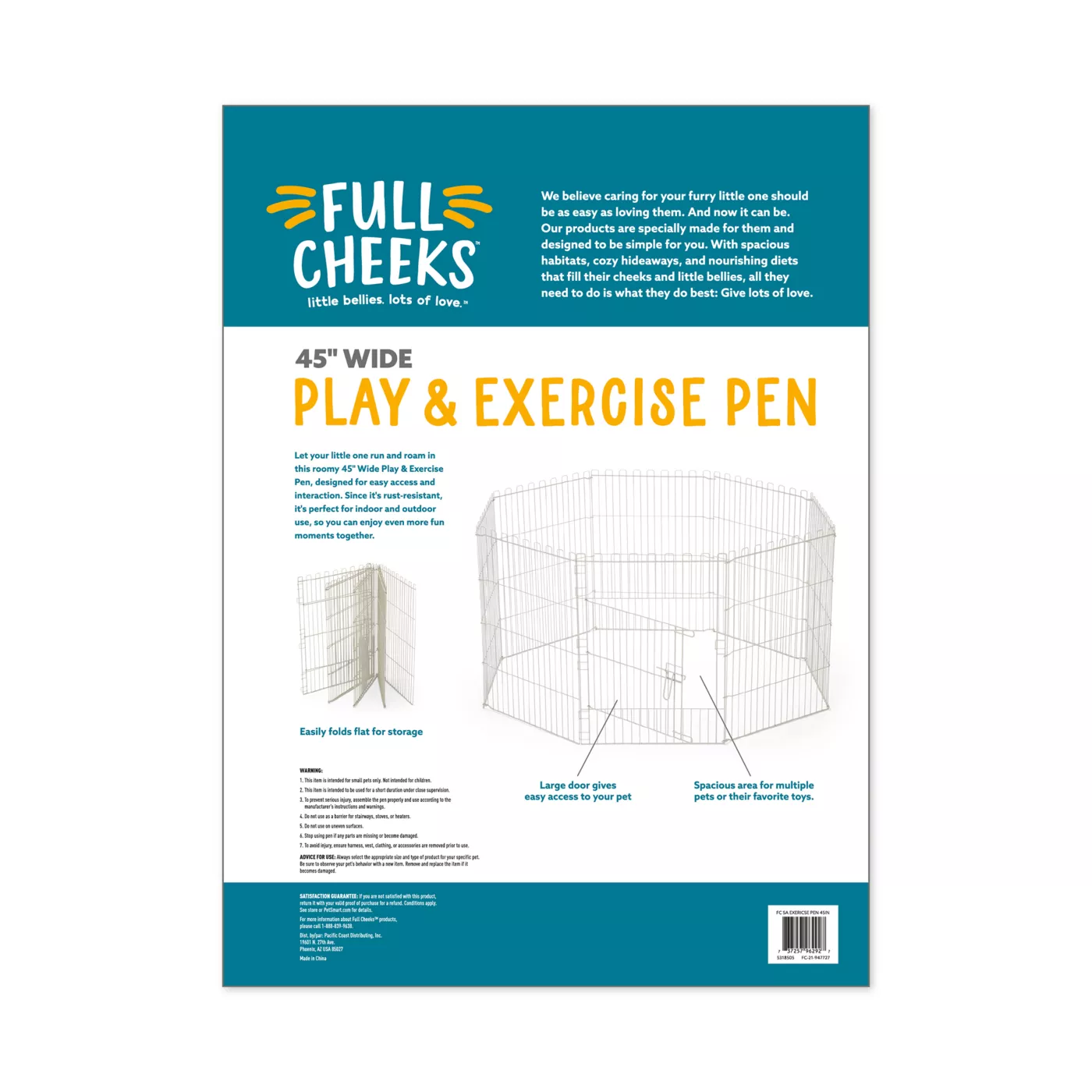 Full Cheeks Small Pet Exercise Pen