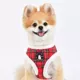 Product Puppia® Red Plaid Holiday Blitzen Warm & Fuzzy Dog Harness