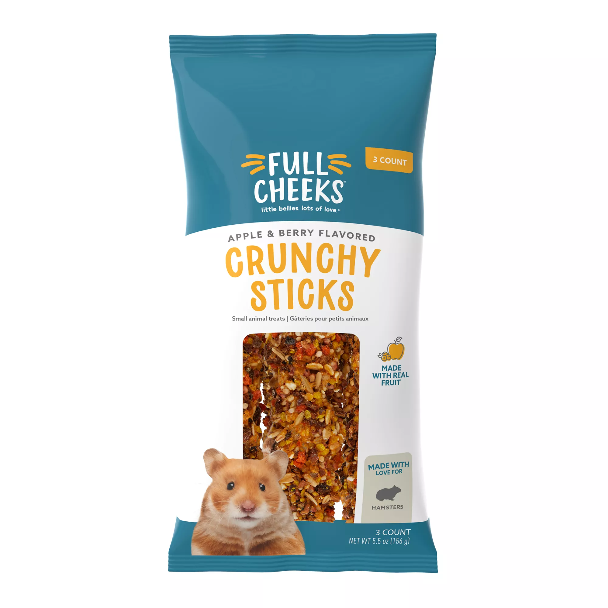 Full Cheeks&trade; &trade; Hamster Crunchy Sticks - Apple & Berry