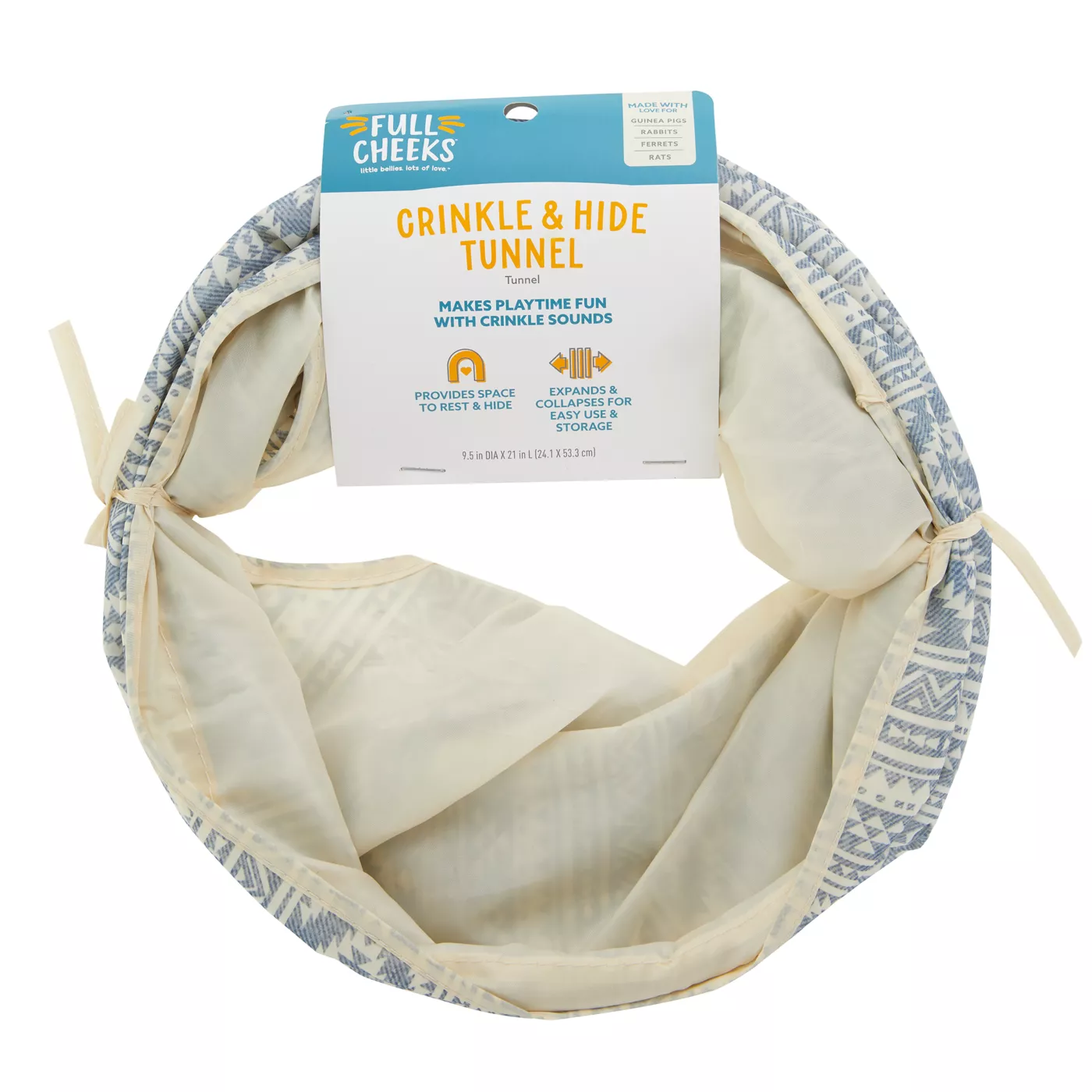 Full Cheeks Small Pet Cloth Tunnel Hide