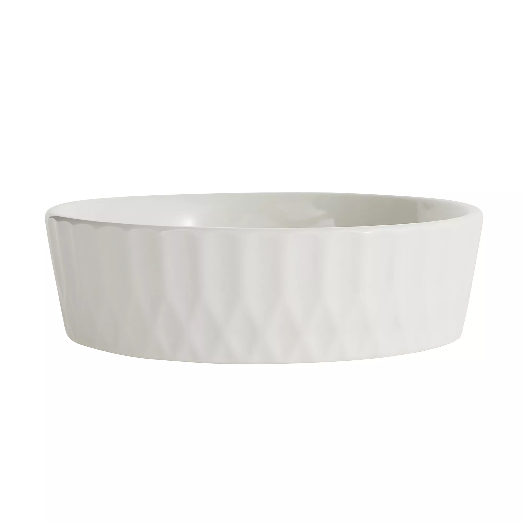 Full Cheeks&trade; Small Pet Cream Ceramic Bowl