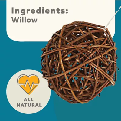 Product Full Cheeks™ Small Pet Roll-A-Round Willow Ball Chew