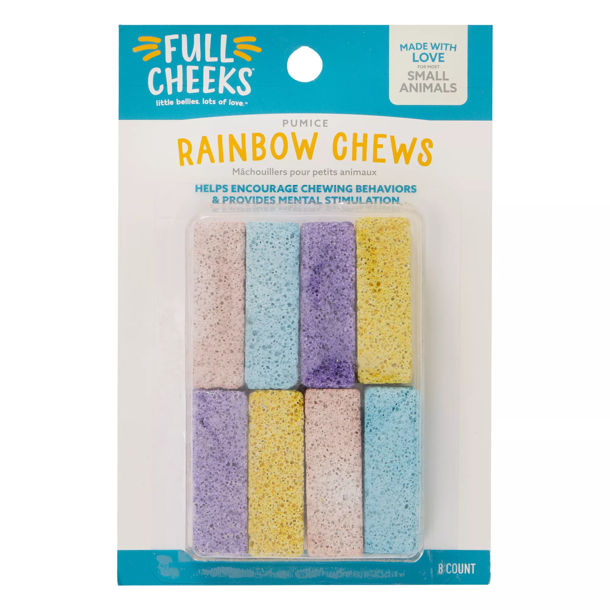 Full Cheeks&trade; Small Pet Rainbow Pumice Chews