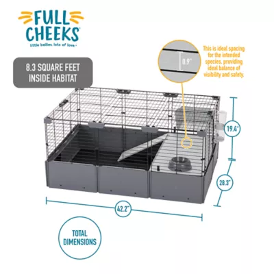 Product Full Cheeks™ Customizable Small Pet Habitat - Includes Cage, Hideaway, Hay Feeder, Bowl, & Bot