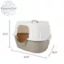 ExquisiCat® Hooded Corner X-Large Cat Litter Box with Lid, Beige/White image thumbnail 2