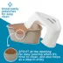 ExquisiCat® Hooded Corner X-Large Cat Litter Box with Lid, Beige/White image thumbnail 5