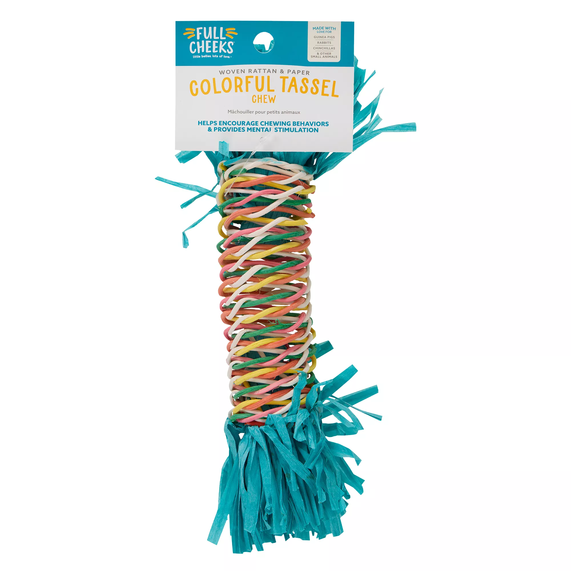 Full Cheeks&trade; Small Pet Multi Color Tassel Chew