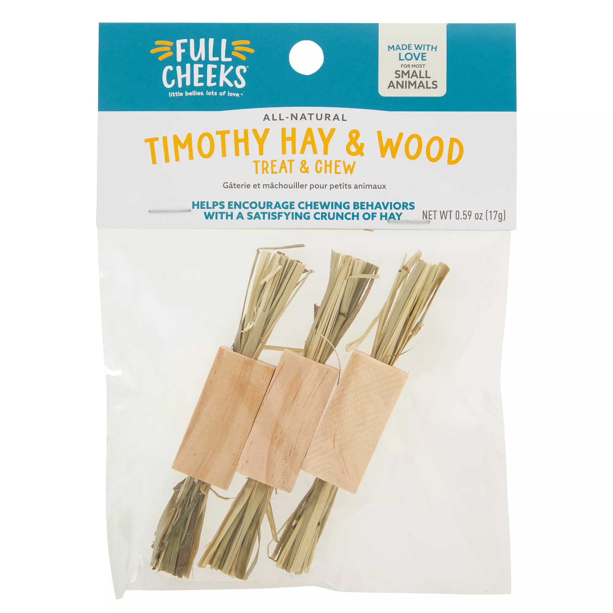 Full Cheeks&trade; Small Pet Timothy Hay & Wood - Treat & Chew