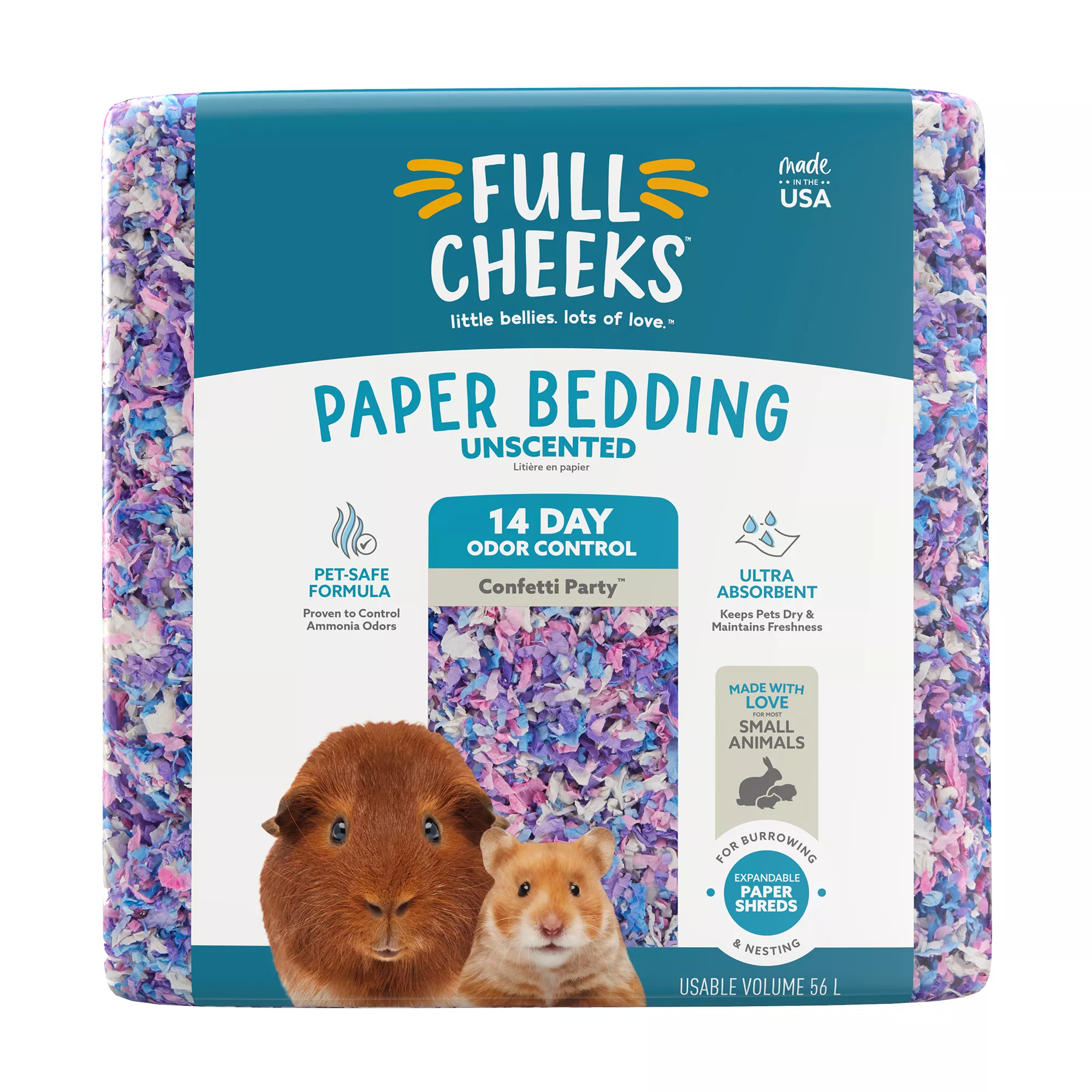 Full Cheeks&trade; Odor Control Small Pet Paper Bedding - Confetti Party