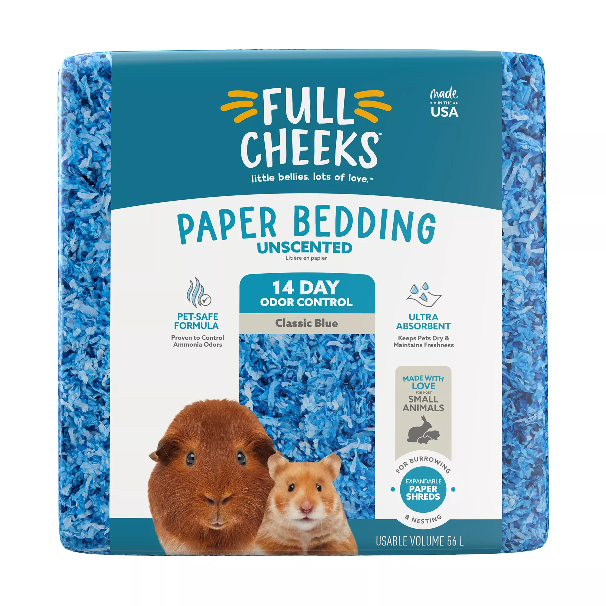 Full Cheeks&trade; Odor Control Small Pet Paper Bedding - Classic Blue