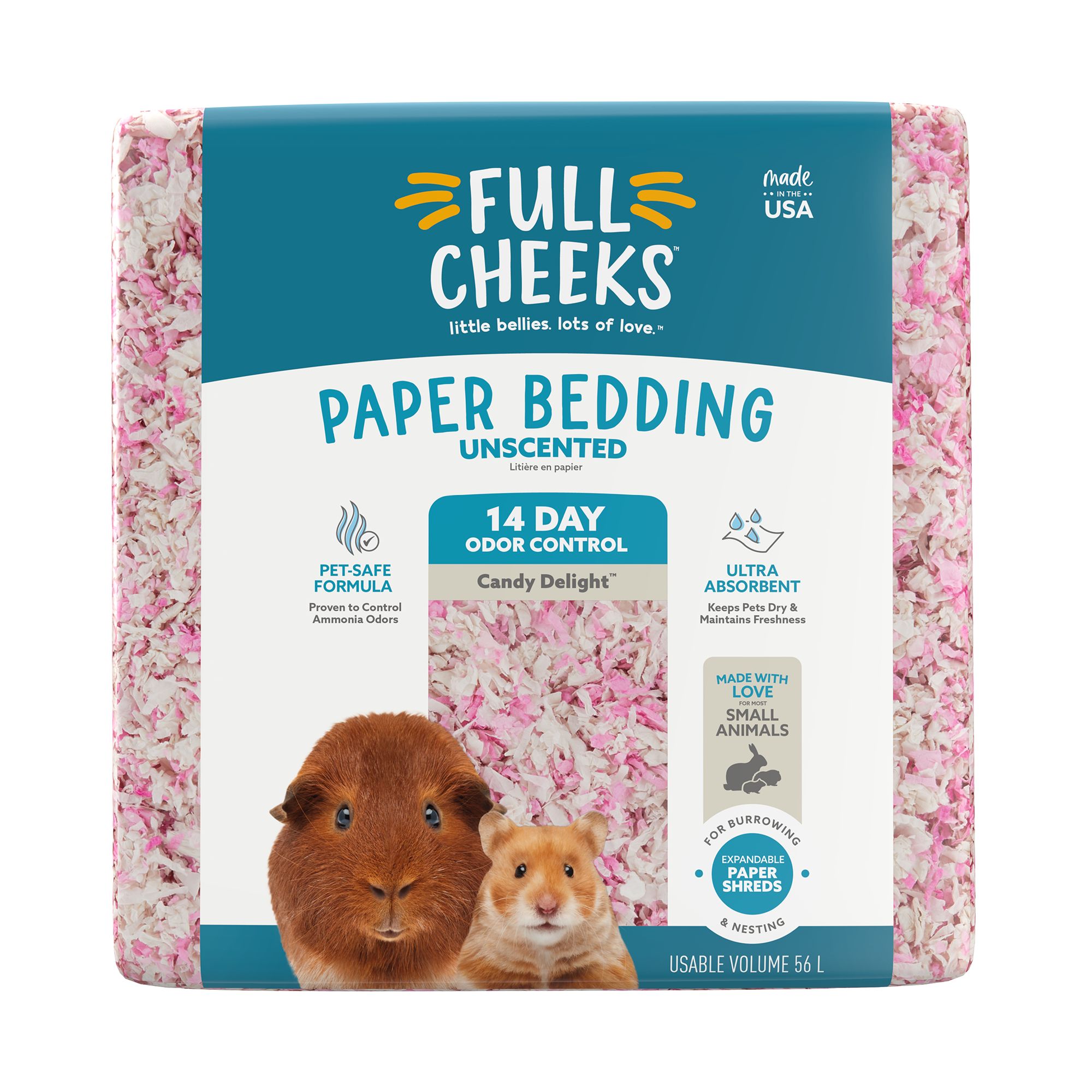 Full Cheeks Odor Control Small Pet Paper Bedding Candy Delight