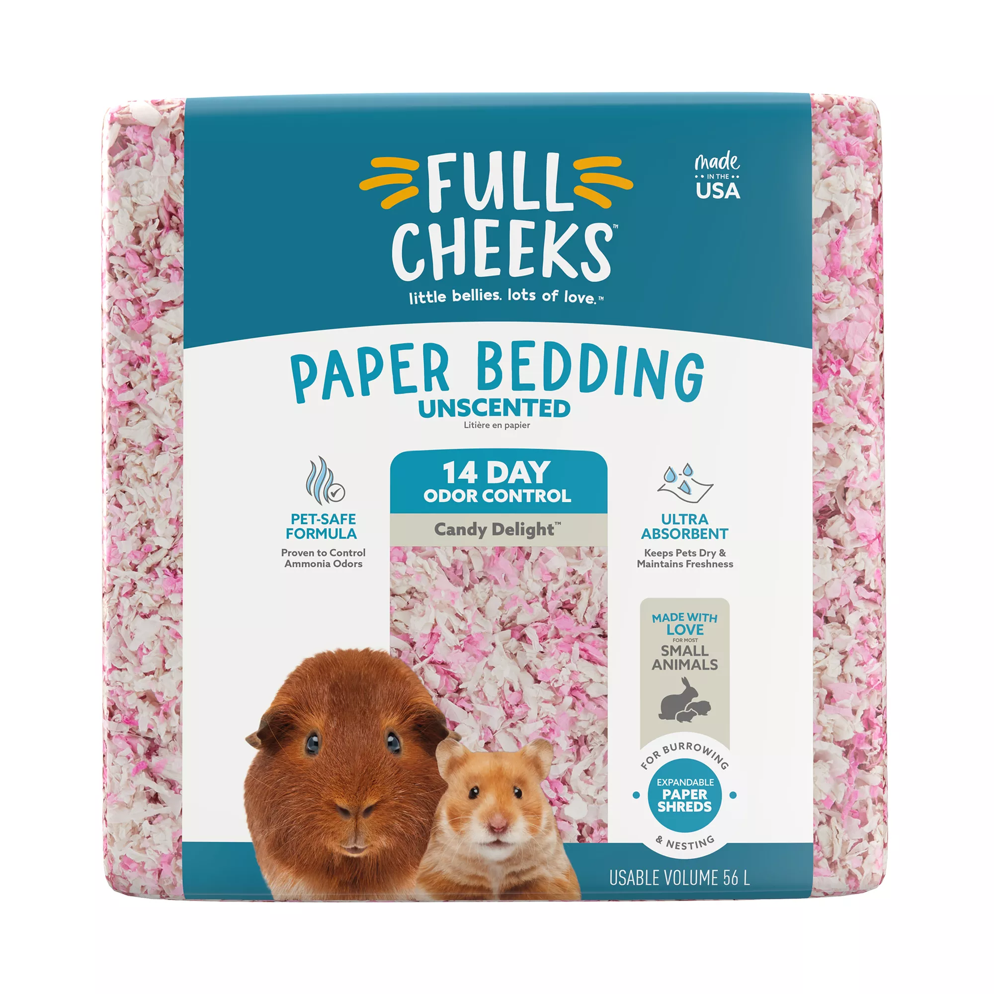 Full Cheeks&trade; Odor Control Small Pet Paper Bedding - Candy Delight