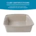 ExquisiCat® Large Cat Litter Box, Open Top, Beige image thumbnail 5