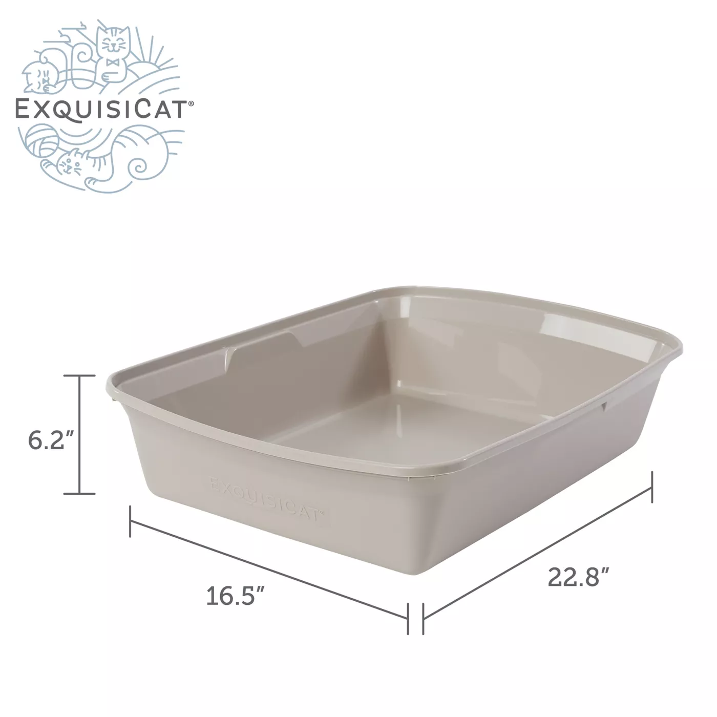 ExquisiCat Extra Large Open Litter Box