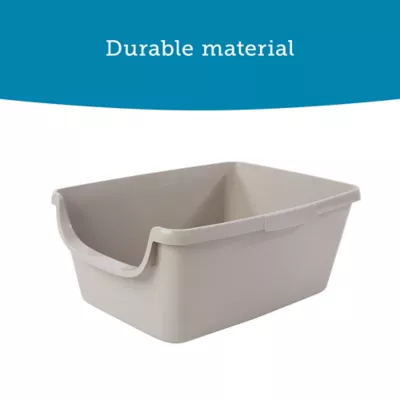 ExquisiCat® X-Large High-Sided Cat Litter Box, Open Top, Beige - Image 4