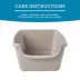 ExquisiCat® X-Large High-Sided Cat Litter Box, Open Top, Beige image thumbnail 5