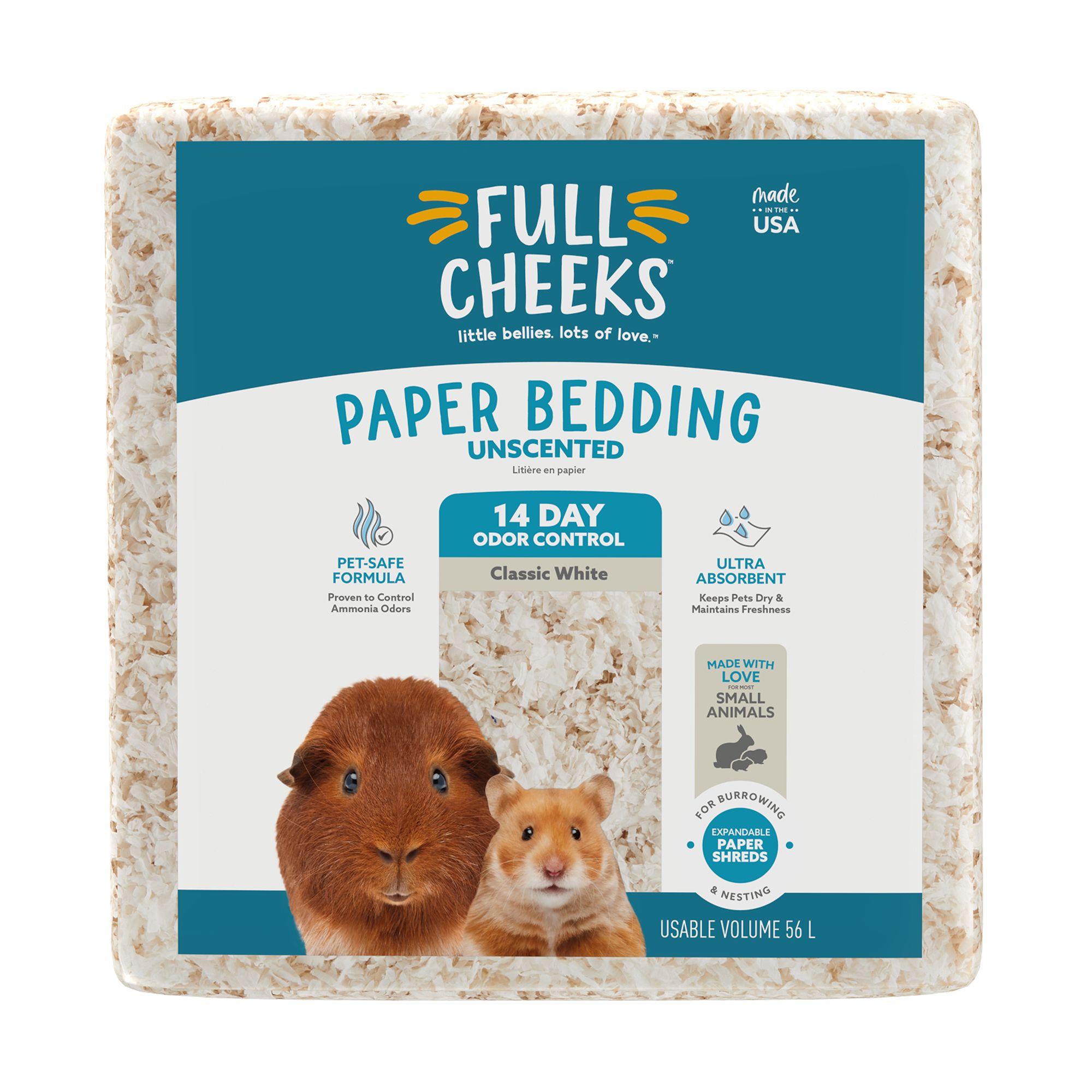 Full Cheeks™ Odor Control Small Pet Paper Bedding - Classic White |  small pet Litter & Bedding | PetSmart